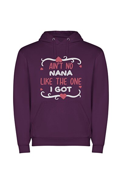 iLovePrints Cherished Grandma's Love Φούτερ με κουκούλα σε χρώμα Μωβ