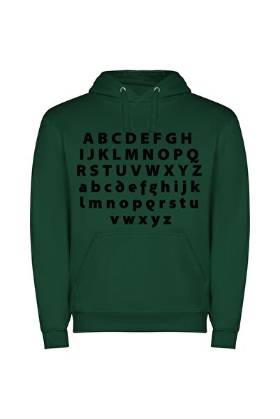 iLovePrints Bold Contrast Typography Showcase Φούτερ με κουκούλα σε χρώμα Πρά...