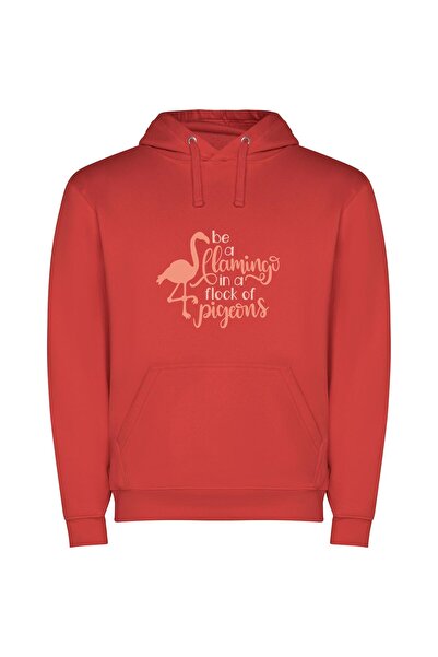 iLovePrints Flock's Fabulous Flamingo Phenomenon Φούτερ με κουκούλα σε χρώμα ...