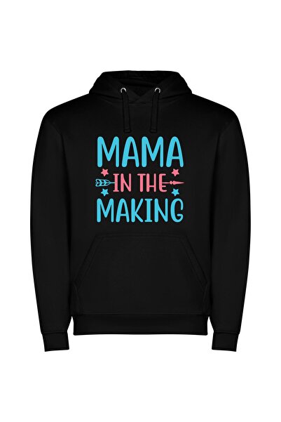 iLovePrints Mama's Maternal Memoir Φούτερ με κουκούλα σε χρώμα Μαύρο