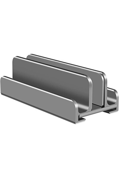 DHB tech Vertical Laptop Stand Double Slot Aluminum Alloy Desktop Holder Adju...