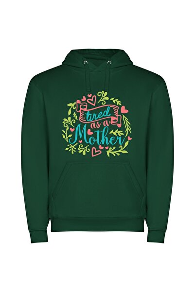 iLovePrints Mama's Endless Love Φούτερ με κουκούλα σε χρώμα Πράσινο