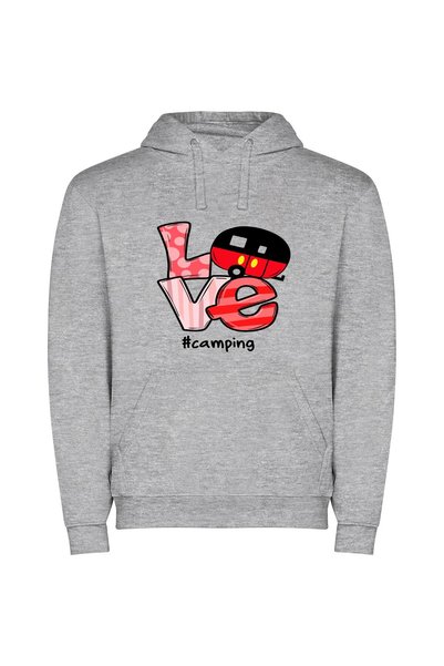 iLovePrints Love's Majestic Embrace Φούτερ με κουκούλα σε χρώμα Γκρι