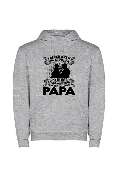 iLovePrints Infinite Parental Love Φούτερ με κουκούλα σε χρώμα Γκρι