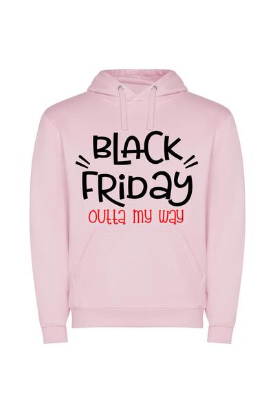 iLovePrints Fierce Black Friday Fashion Φούτερ με κουκούλα σε χρώμα Ροζ