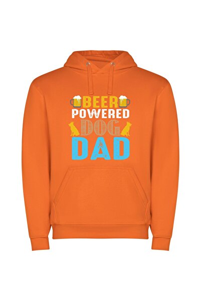 iLovePrints Daddy's Best Fur Friend Φούτερ με κουκούλα σε χρώμα Πορτοκαλί