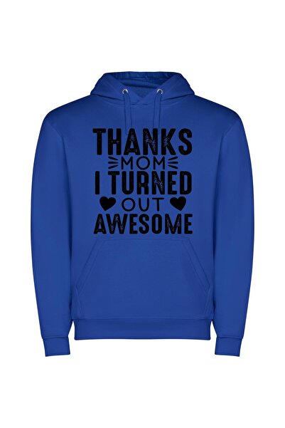 iLovePrints Monochromatic Gratitude: Thanks, Mom! Φούτερ με κουκούλα σε χρώμα...