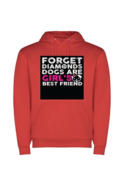 iLovePrints Diamonds & Dogs: Girl's Best Friends Φούτερ με κουκούλα σε χρώμα ...