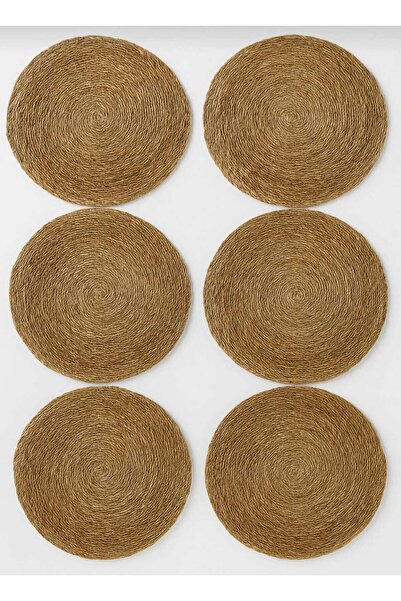 Black Gold Set of 6 Hasir Supla American Service Stylish Underplates Hasir