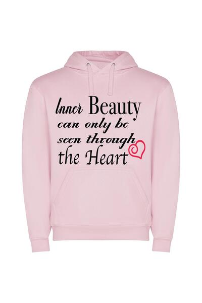 iLovePrints Soulful Beauty Unveiled Φούτερ με κουκούλα σε χρώμα Ροζ
