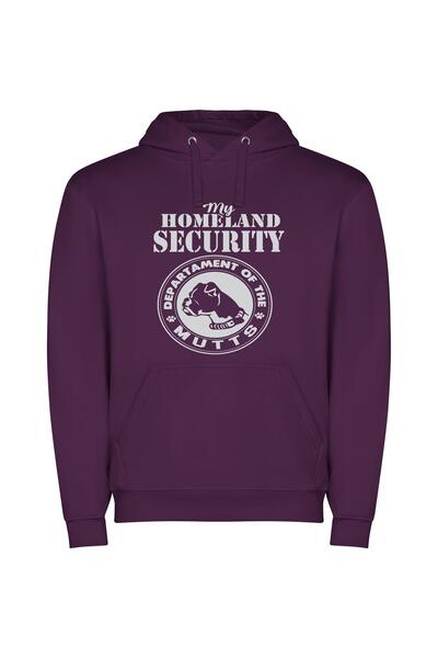 iLovePrints HomeSec K9 Guard Φούτερ με κουκούλα σε χρώμα Μωβ