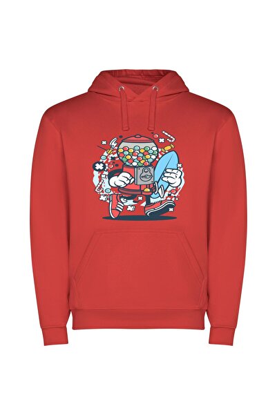 iLovePrints Candy Reflections: Retro Digital Illustration Φούτερ με κουκούλα ...