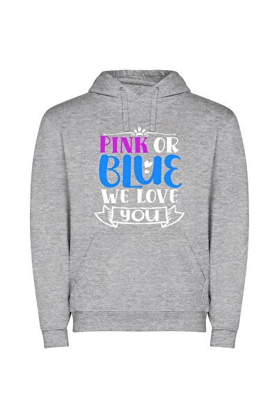 iLovePrints Vibrant Neon Color Palette Φούτερ με κουκούλα σε χρώμα Γκρι
