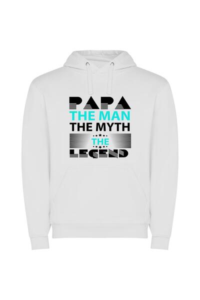 iLovePrints Man of the Image Φούτερ με κουκούλα σε χρώμα Λευκό