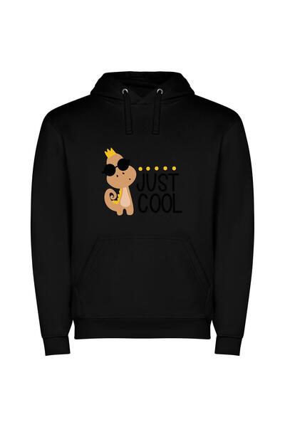 iLovePrints Cool Monkey Chicfest Φούτερ με κουκούλα σε χρώμα Μαύρο