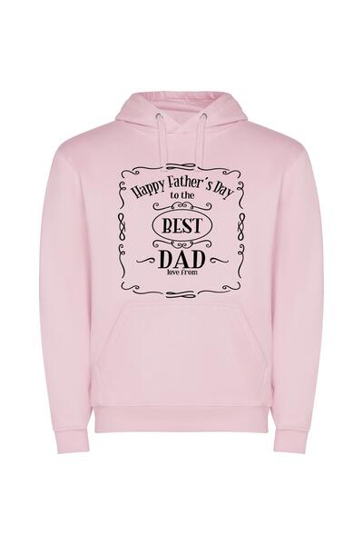 iLovePrints Dads Reign Supreme, Ever! Φούτερ με κουκούλα σε χρώμα Ροζ