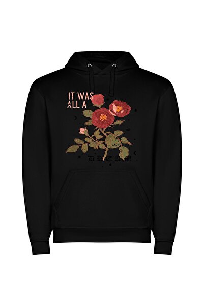 iLovePrints Rose's Exquisite Floral Illustration Φούτερ με κουκούλα σε χρώμα ...