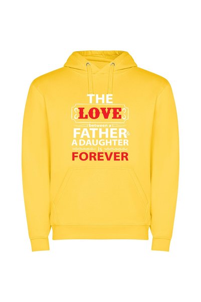 iLovePrints Everlasting Love's Embrace Φούτερ με κουκούλα σε χρώμα Κίτρινο