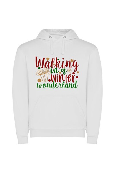 iLovePrints Wandering Wonderland Grows Warm Φούτερ με κουκούλα σε χρώμα Λευκό
