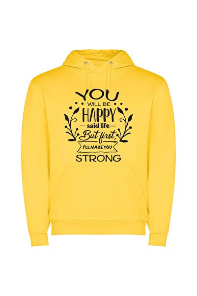 iLovePrints Happiness Reborn: Strengthening Life Φούτερ με κουκούλα σε χρώμα ...