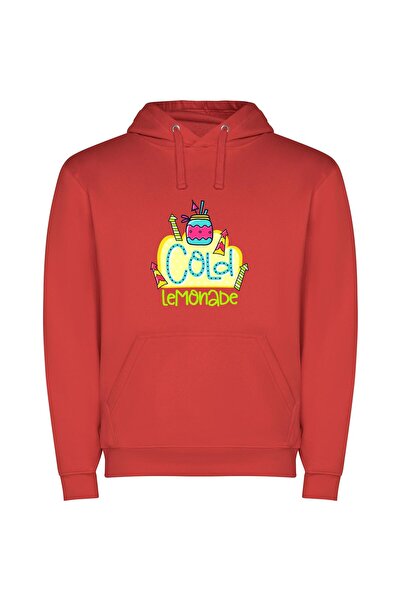 iLovePrints Delicious Frozen Delights Φούτερ με κουκούλα σε χρώμα Κόκκινο
