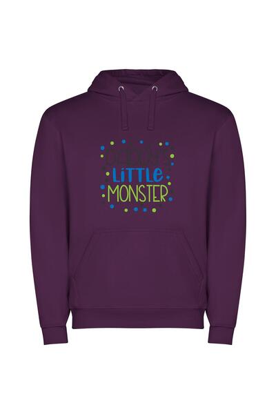 iLovePrints Daddy's Monster Fun Zone Φούτερ με κουκούλα σε χρώμα Μωβ