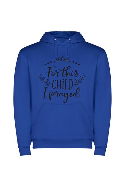 iLovePrints Prayer for Innocence Φούτερ με κουκούλα σε χρώμα Μπλε