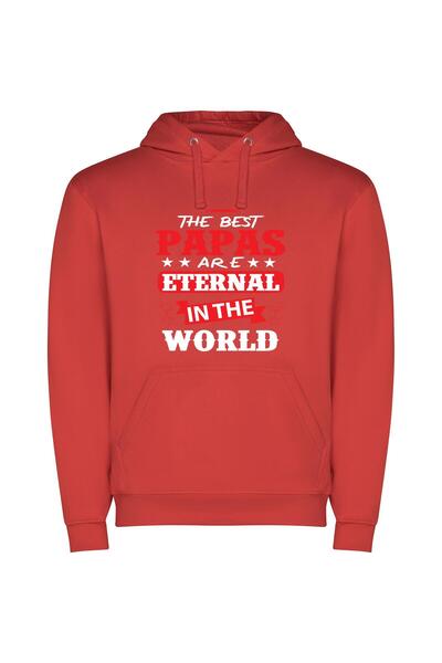 iLovePrints Eternal Sign of Papass Φούτερ με κουκούλα σε χρώμα Κόκκινο
