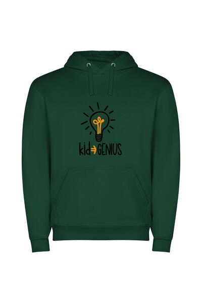 iLovePrints Genius Glow: Next-Gen Design Φούτερ με κουκούλα σε χρώμα Πράσινο