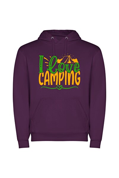 iLovePrints Tentastic Glamp-camp Delight Φούτερ με κουκούλα σε χρώμα Μωβ
