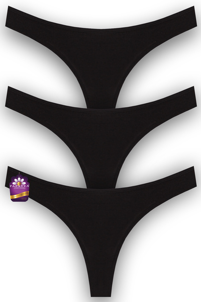 papatya lingerie 3-Pack Economical Low Waist Cotton Thong W-1966