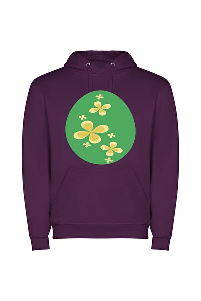 iLovePrints Floral Elegance Φούτερ με κουκούλα σε χρώμα Μωβ