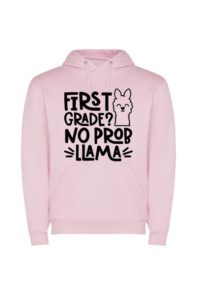 iLovePrints Grade A Llama Art Φούτερ με κουκούλα σε χρώμα Ροζ