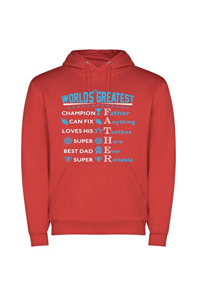 iLovePrints World's Greatest Extravaganza Φούτερ με κουκούλα σε χρώμα Κόκκινο