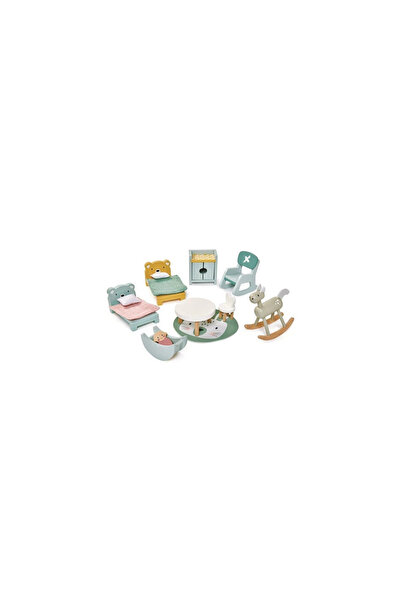 Tender Leaf Toys Mobilier din lemn pentru căsuța de păpuși - cameră de copii