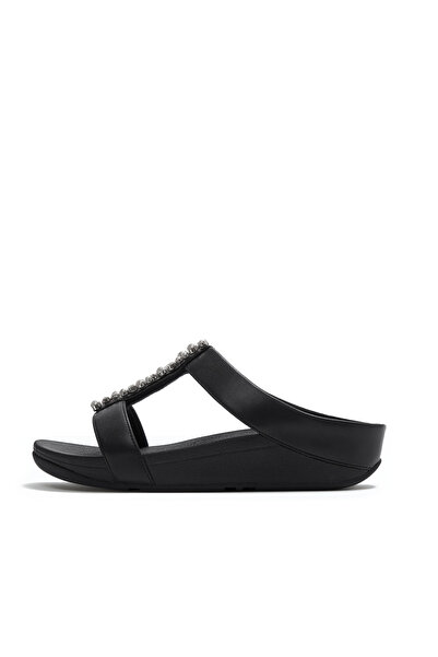Fitflop شباشب نسائية من فينو مزينة باللؤلؤ والكريستال على شكل حرف H