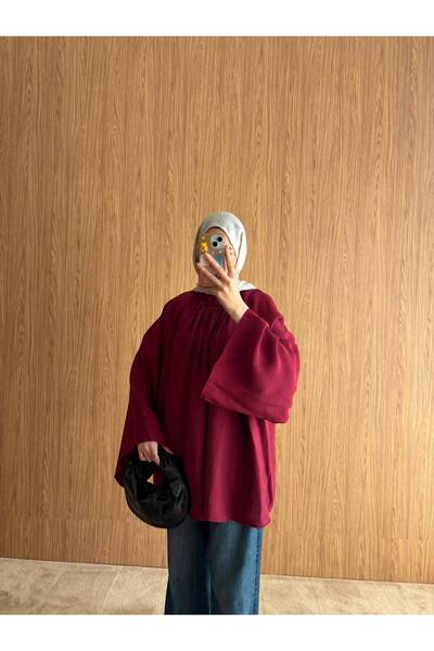 QUWİQ Women's Draped Spanish Sleeve Hijab Shirt