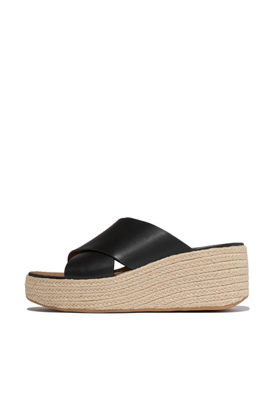 Fitflop Women's Platfforms Espadrille Leather Wedge Cross Slides