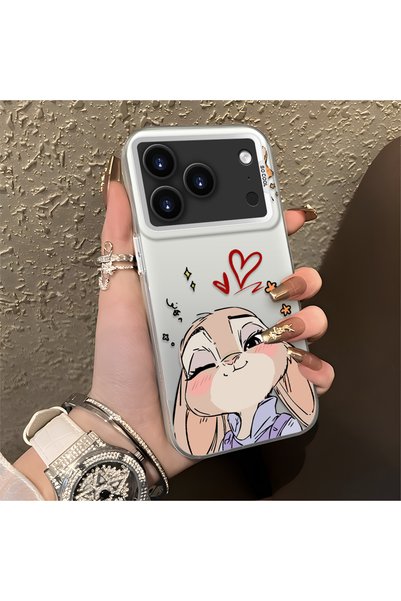 CHICASELUX حافظة مطبوعة بتصميم قطيفة على شكل قلب متوافقة مع iPhone 17 Pro، مث...