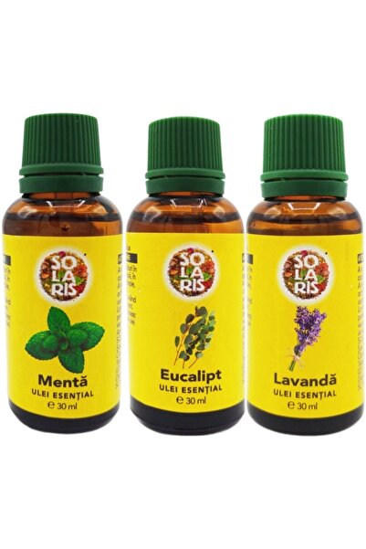 Solaris Plant Kit 3 uleiuri esentiale XXL "Colectia BestSeller" Menta, Eucali...