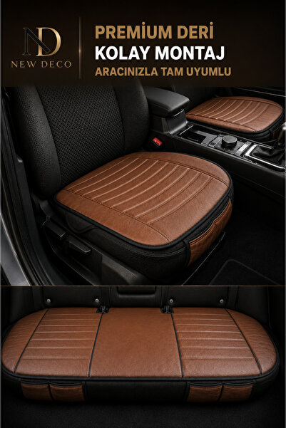NEW DECO Renault Megane Araçlara Uyumlu Premium Deri 3 Parça Oto Koltuk Minde...
