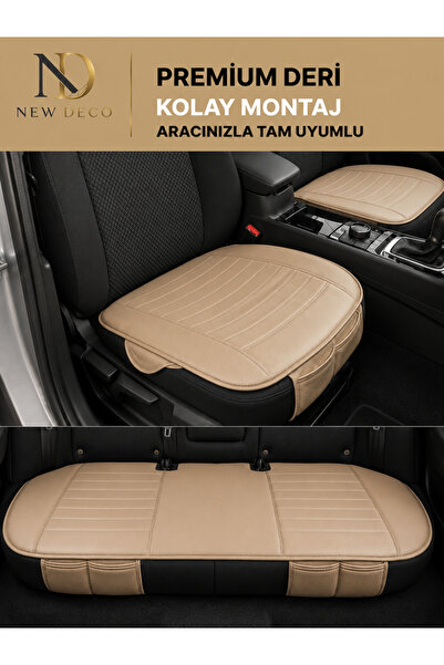 NEW DECO Volkswagen Golf Araçlara Uyumlu Premium Deri 3 Parça Oto Koltuk Mind...