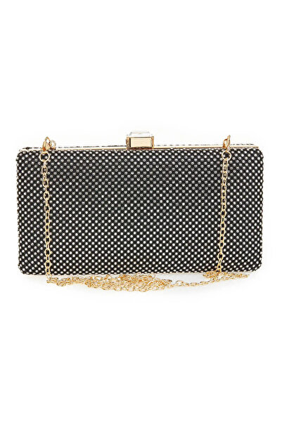 VERDE Γυναικεία τσάντα clutch 01-1635 μαύρη