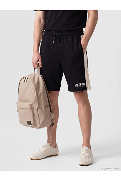 LC Waikiki Özmarka New Season Black Regular Fit Men's Shorts