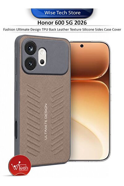 Wtech Honor 600 5G 2026 Fashion Ultimate Design TPU Back Leather Texture Sili...