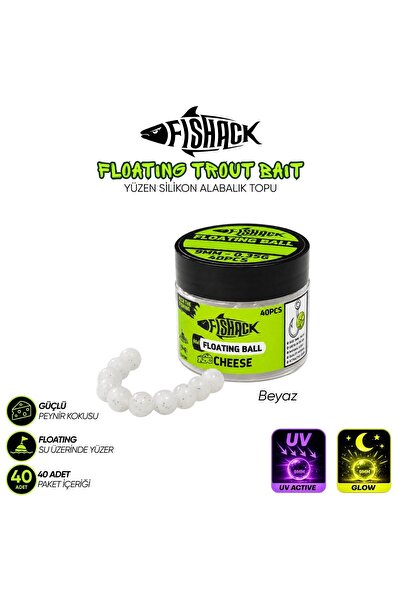 Fishack Yüzen Silikon Alabalık Topu - EggX - 40 Adet - Peynir Kokulu