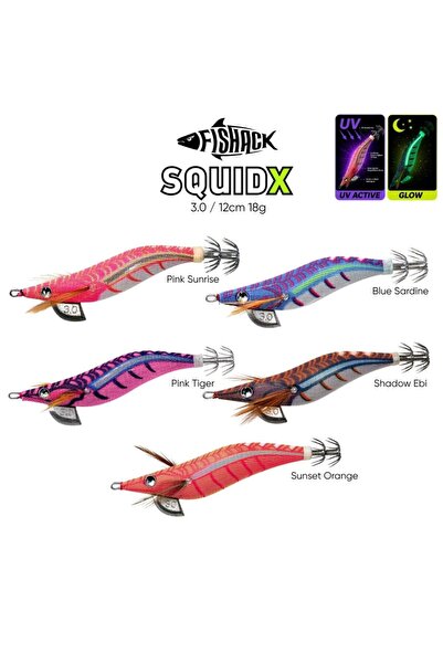 Fishack Kalamar Zokası - SquidX - Glow Body - #3.0 18g 120mm