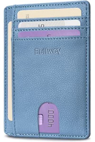 Buffway Mens RFID Blocking Slim Bifold Wallet Minimalist Leather Small Wallet...