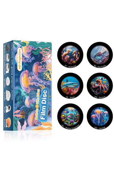 Choice OCEAN PRO Projector Disc Projector Slide 4K Replaceable 6 HD Discs Nig...