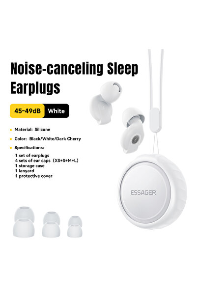 Choice1 ESSAGER White Essager Noise-Canceling Sleep Earplugs 45-49dB Anti-Noi...